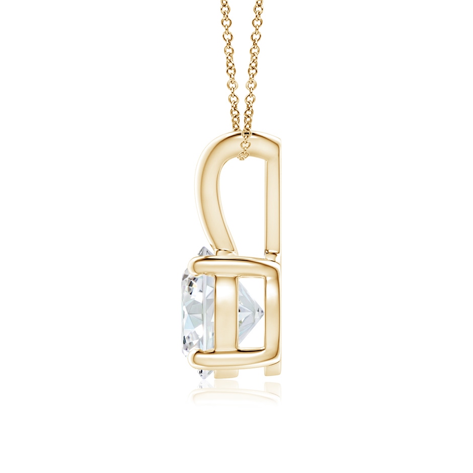 5.9mm FGVS Lab-Grown Round Diamond Solitaire V-Bale Pendant in Yellow Gold side 199
