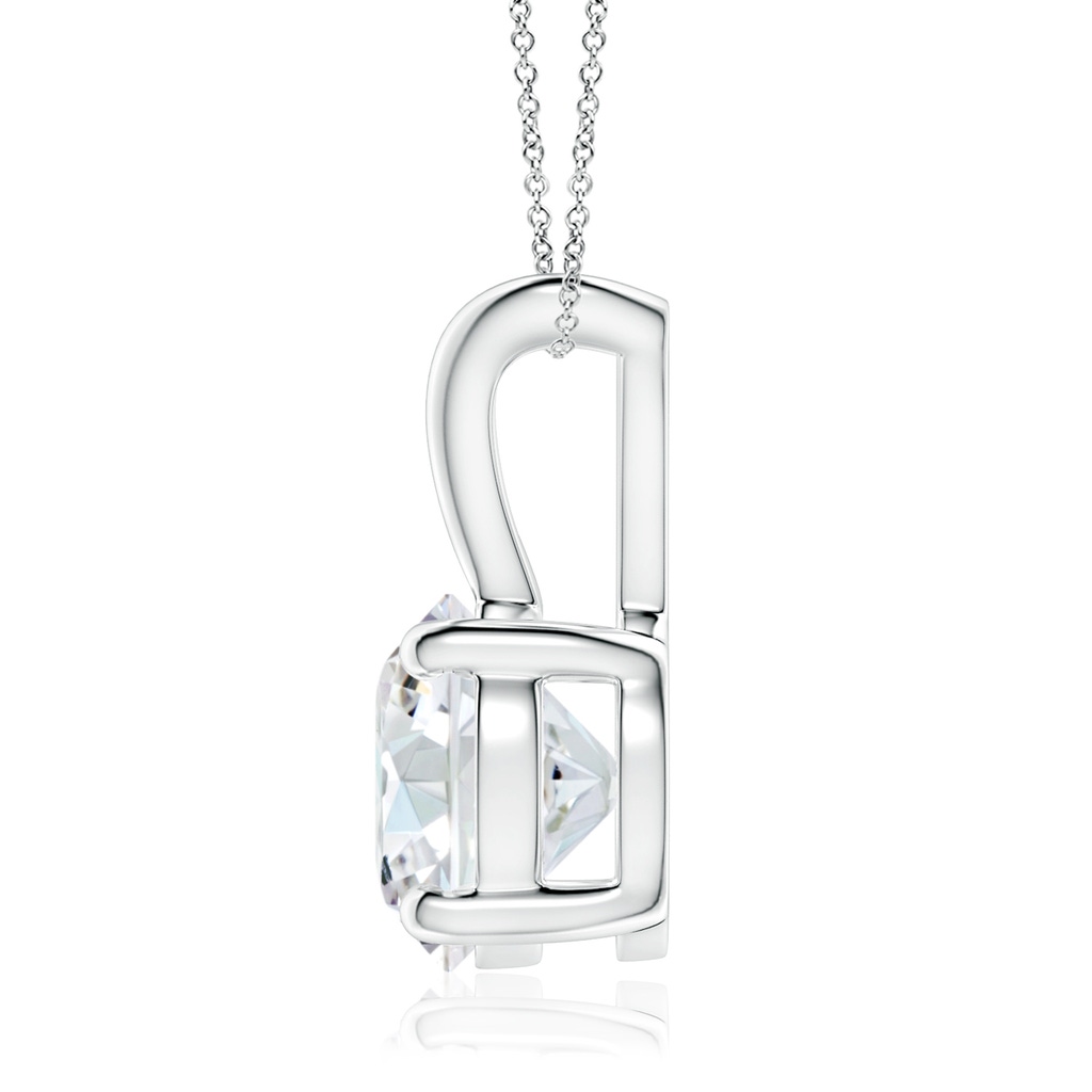 8.1mm FGVS Lab-Grown Round Diamond Solitaire V-Bale Pendant in P950 Platinum - side 199