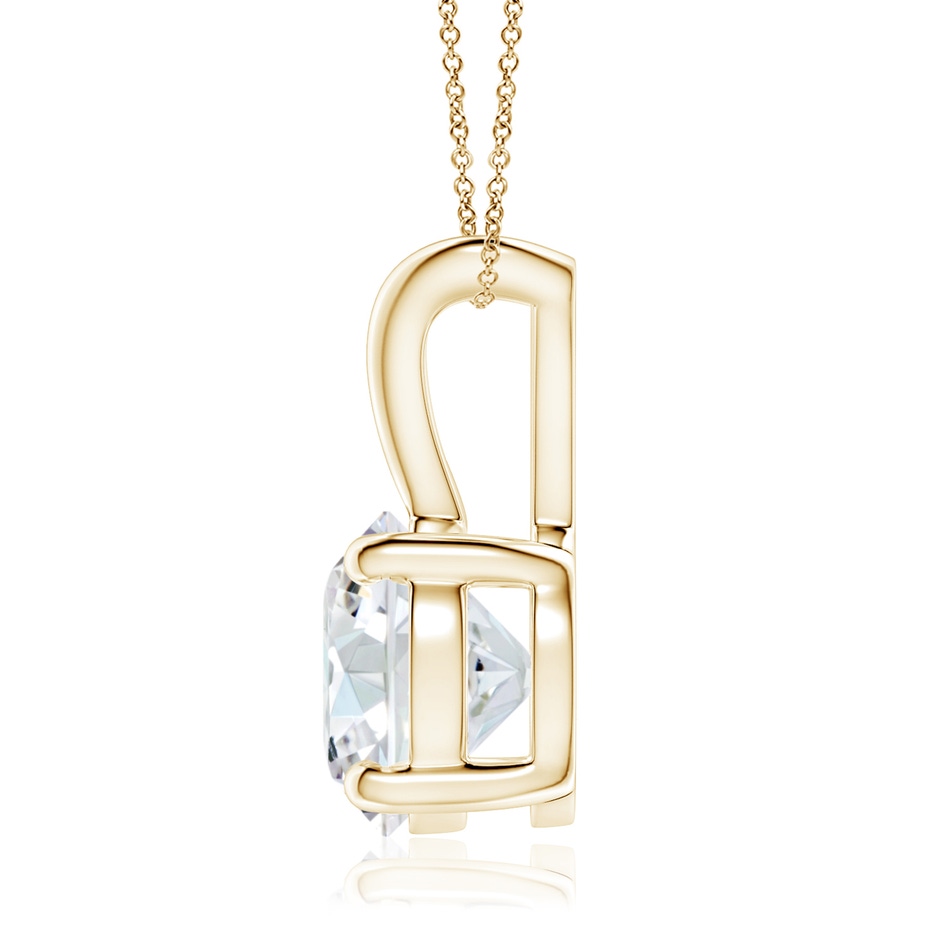8.1mm FGVS Lab-Grown Round Diamond Solitaire V-Bale Pendant in Yellow Gold side 199
