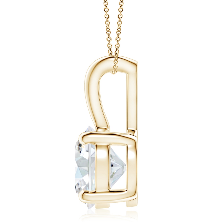 9.4mm FGVS Lab-Grown Round Diamond Solitaire V-Bale Pendant in Yellow Gold side 199