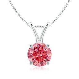 Solitaire Lab Grown Pink Diamond Solitaire Necklaces & Pendants