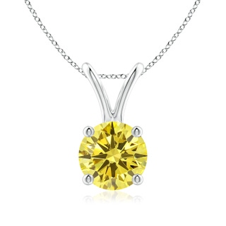 Round Fancy Intense, VS Lab Grown Yellow Diamond