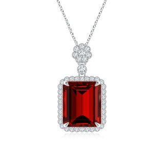 Emerald Cut Lab-Grown Lab Grown Ruby