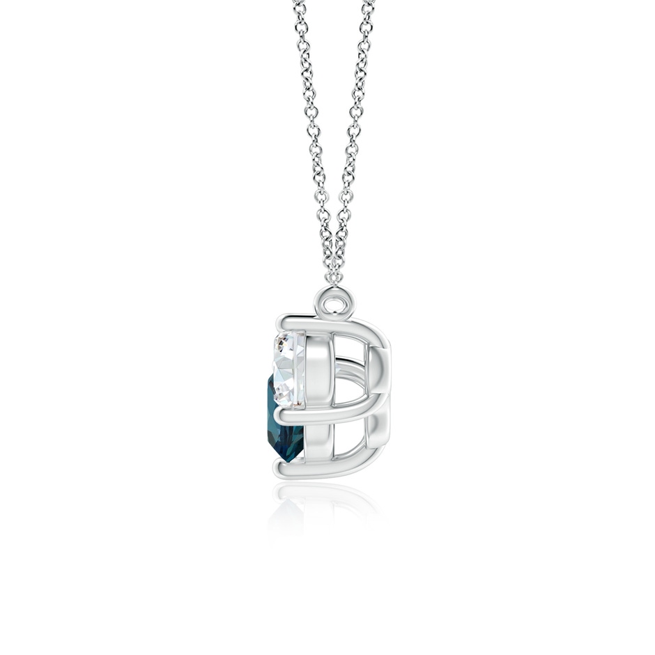 6mm Labgrown Classic Lab-Grown Alexandrite and Diamond Necklace in White Gold side 199