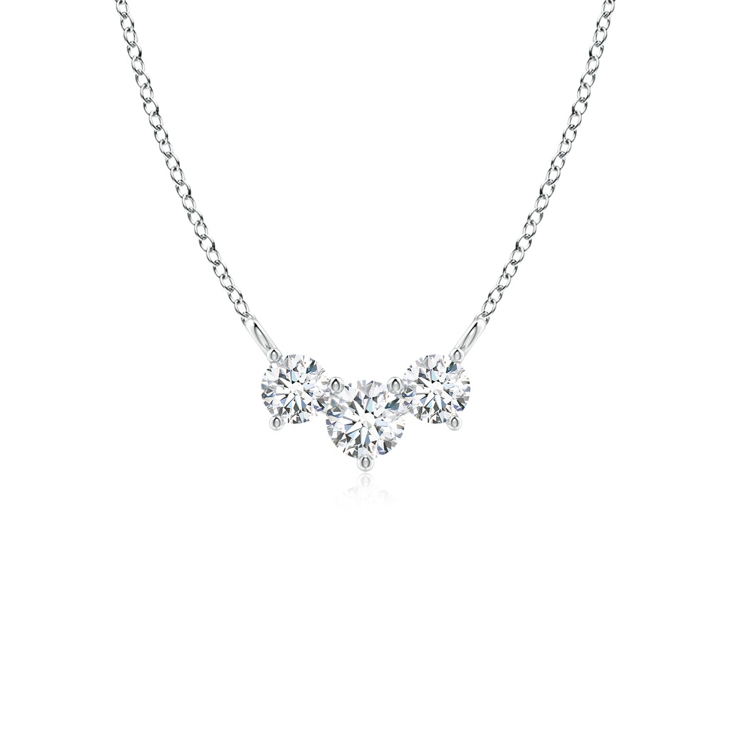 4mm FGVS Lab-Grown Classic Trio Diamond Necklace in P950 Platinum