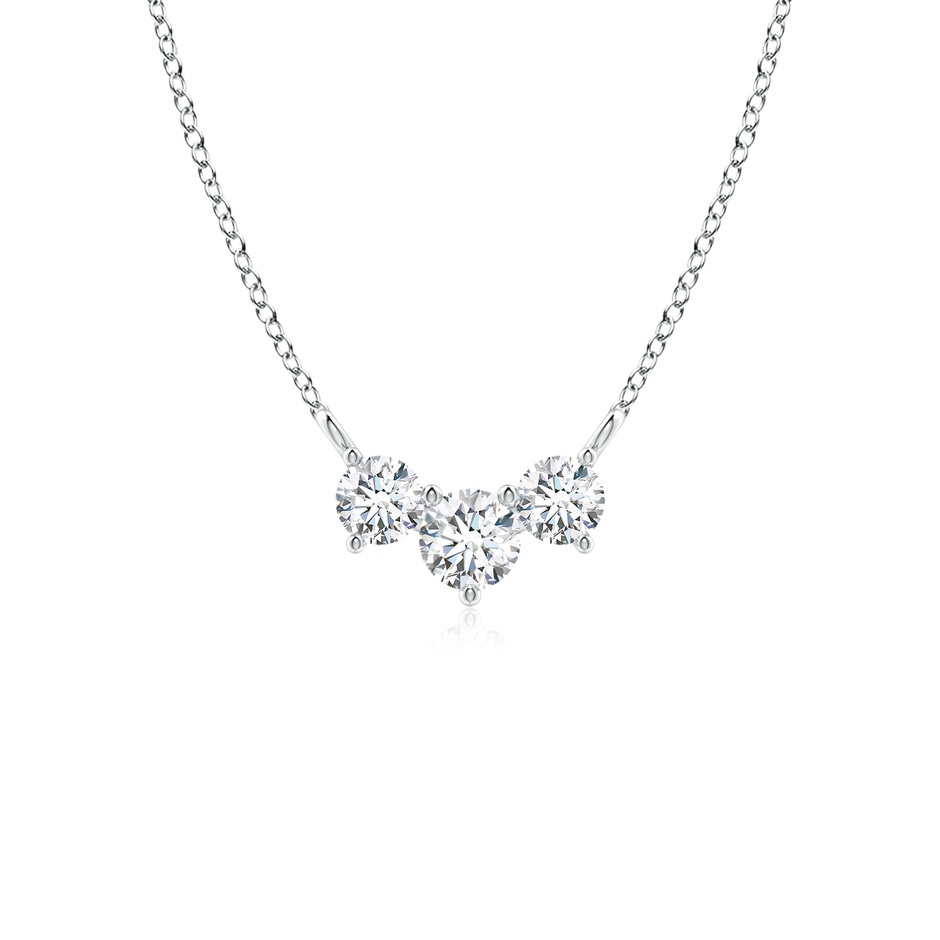4mm FGVS Lab-Grown Classic Trio Diamond Necklace in P950 Platinum 
