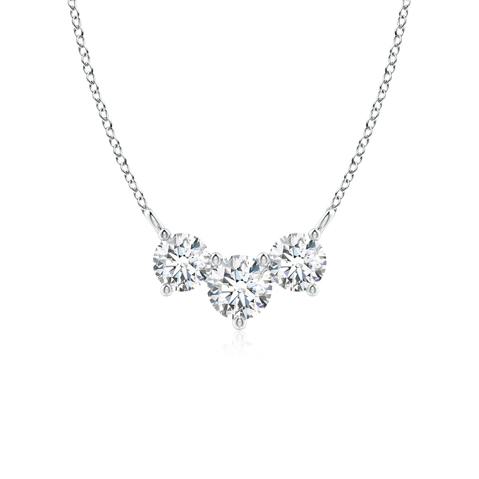 5mm FGVS Lab-Grown Classic Trio Diamond Necklace in P950 Platinum 