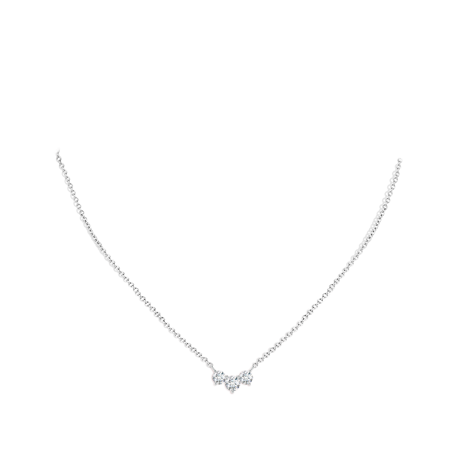 5mm FGVS Lab-Grown Classic Trio Diamond Necklace in P950 Platinum pen