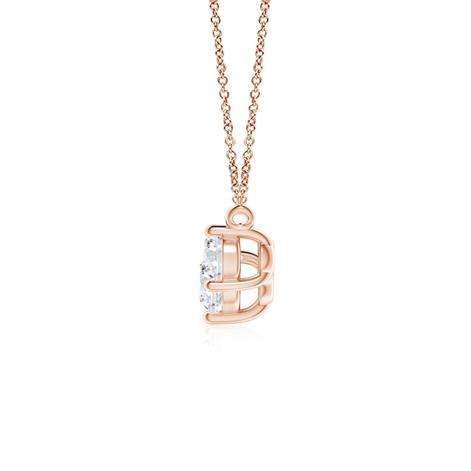 5mm FGVS Lab-Grown Classic Trio Diamond Necklace in Rose Gold side 199