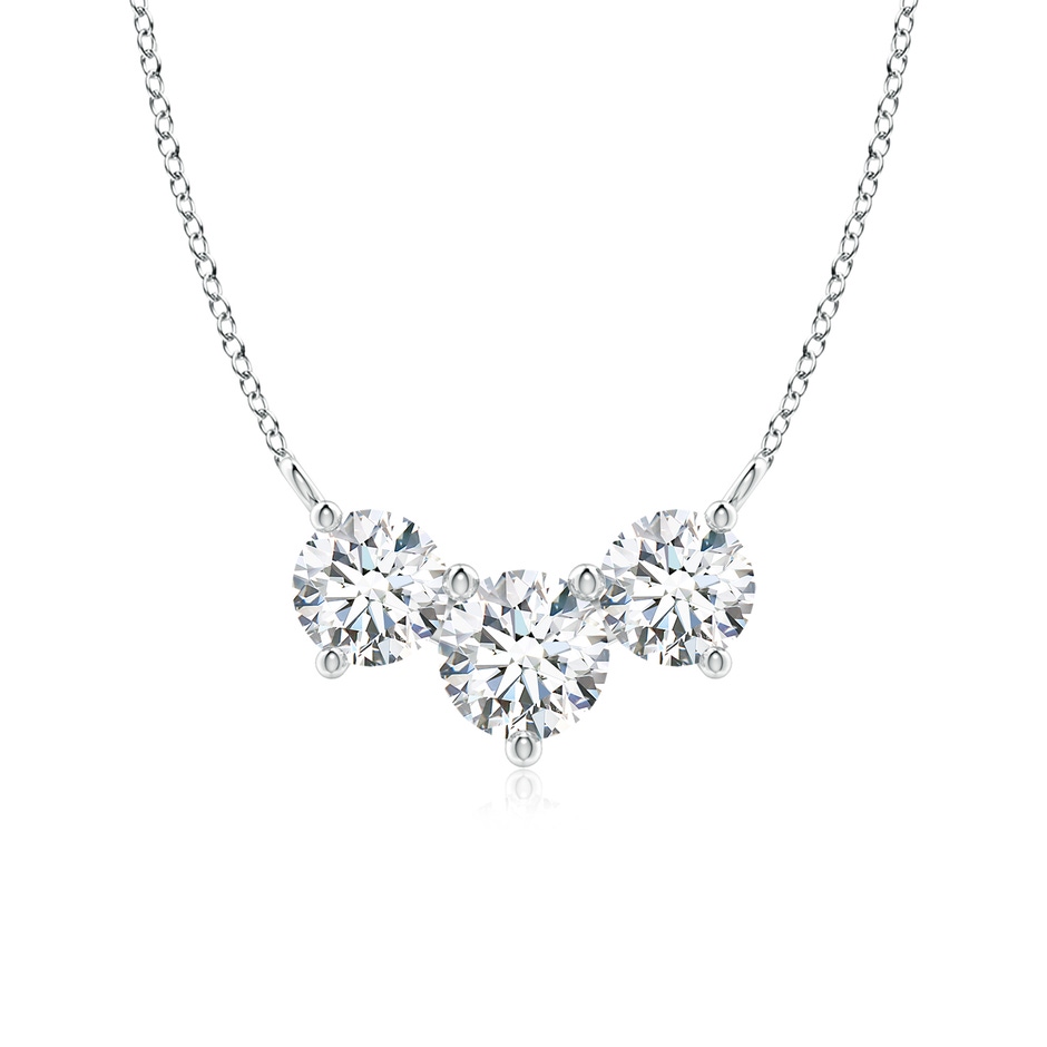 6mm FGVS Lab-Grown Classic Trio Diamond Necklace in P950 Platinum 