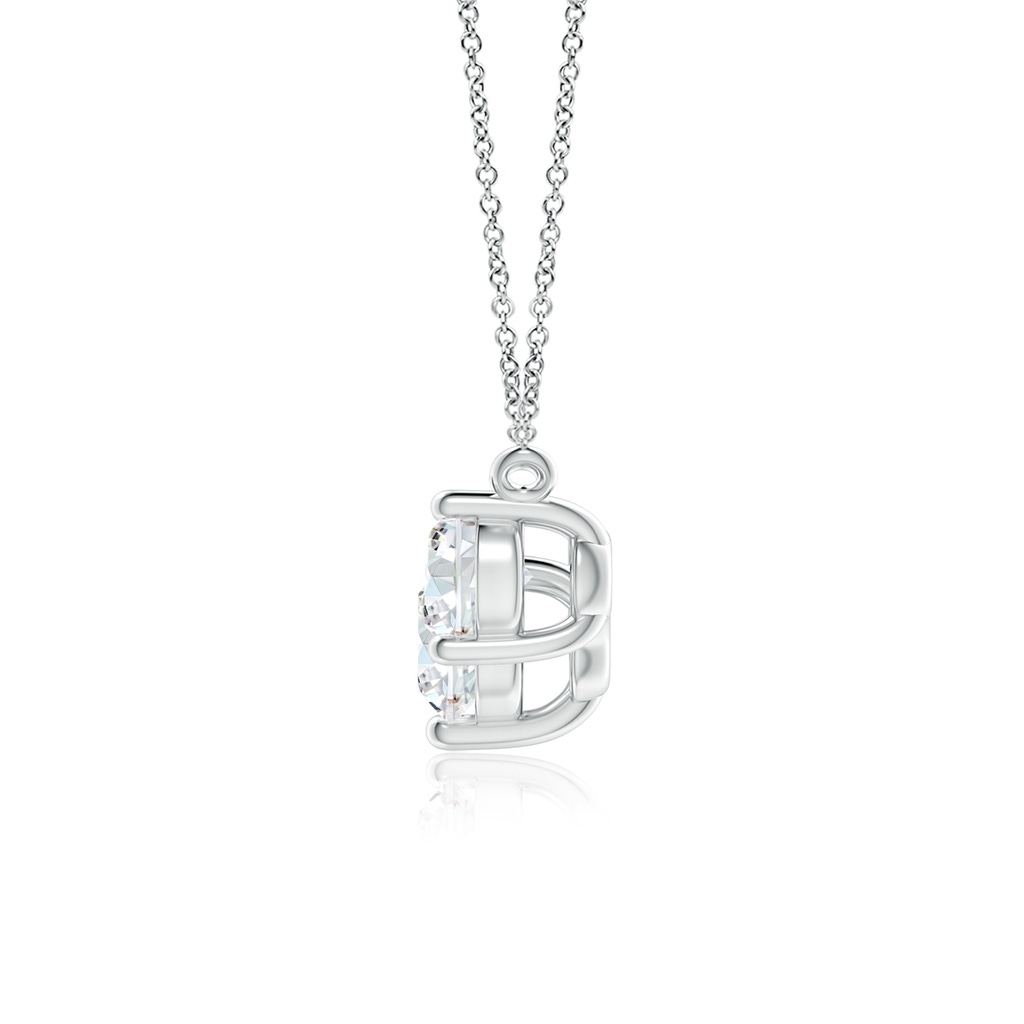 6mm FGVS Lab-Grown Classic Trio Diamond Necklace in White Gold - side 199