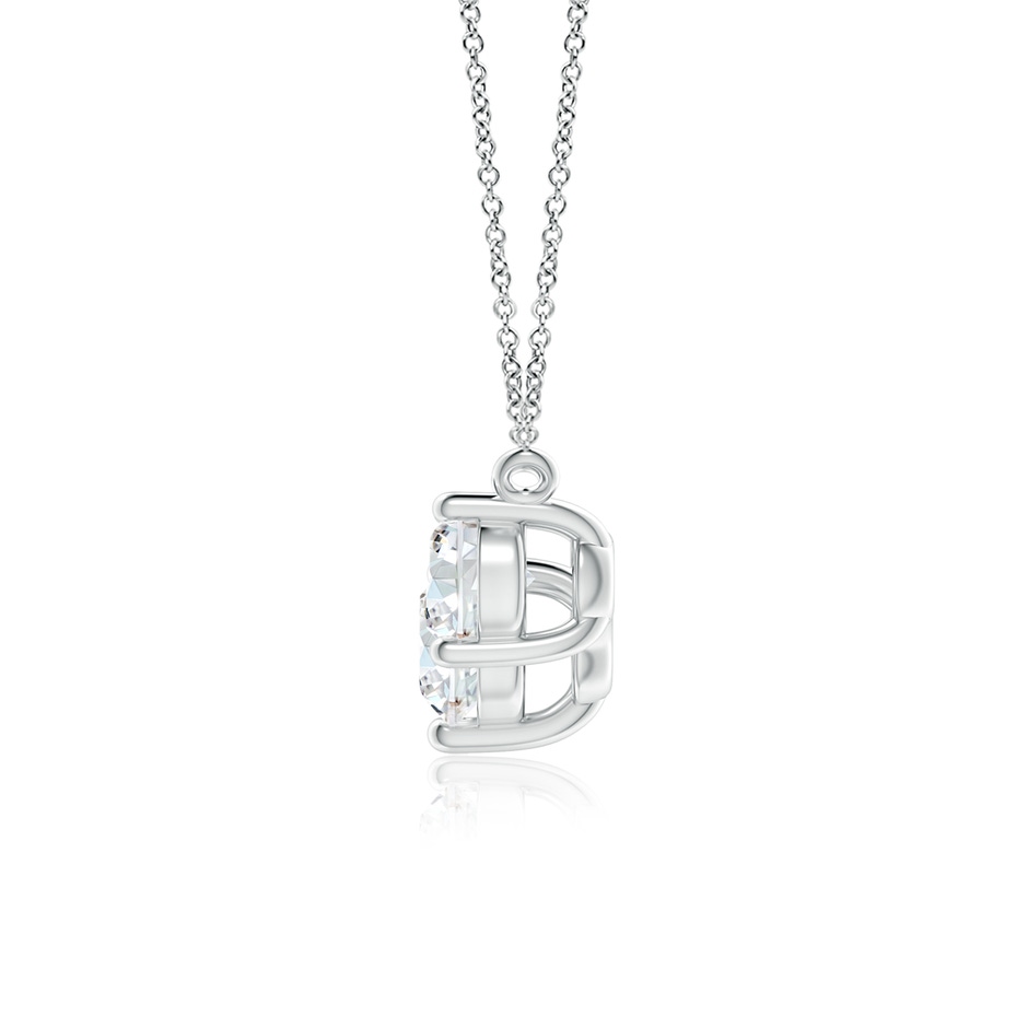 6mm FGVS Lab-Grown Classic Trio Diamond Necklace in White Gold side 199