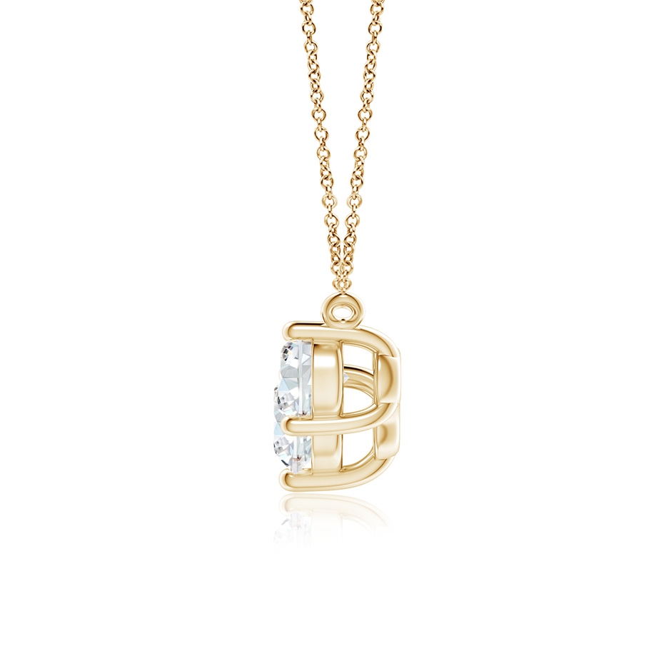 6mm FGVS Lab-Grown Classic Trio Diamond Necklace in Yellow Gold side 199