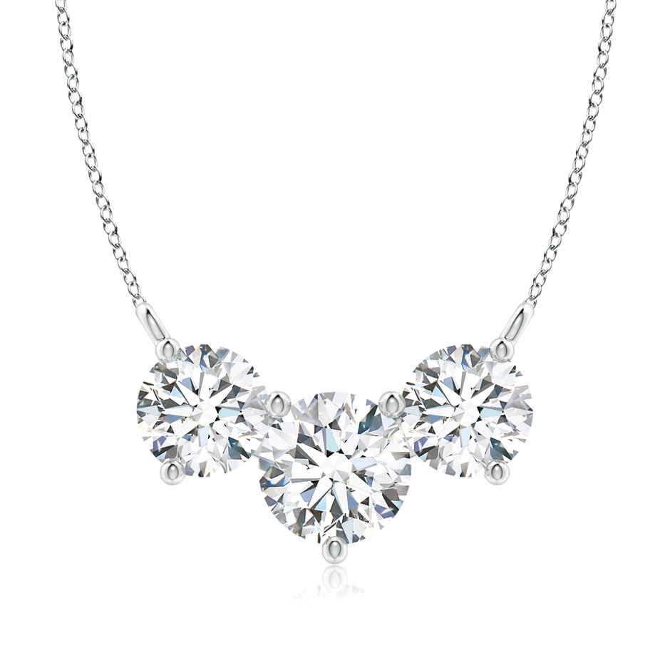 8.1mm FGVS Lab-Grown Classic Trio Diamond Necklace in White Gold 
