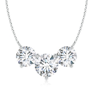 8.9mm FGVS Lab-Grown Classic Trio Diamond Necklace in P950 Platinum