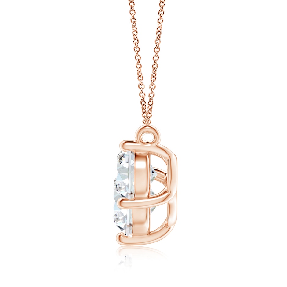 8.9mm FGVS Lab-Grown Classic Trio Diamond Necklace in Rose Gold side 199