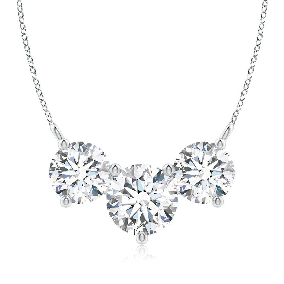 8.9mm FGVS Lab-Grown Classic Trio Diamond Necklace in White Gold 