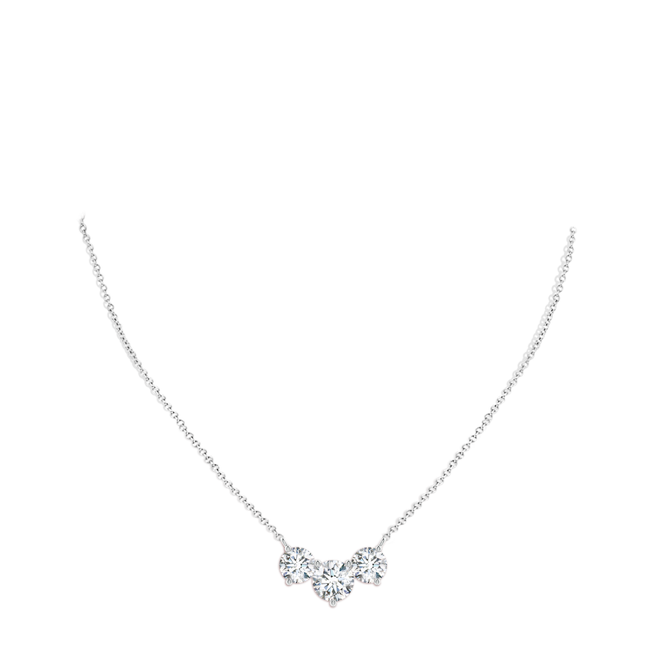 9.2mm FGVS Lab-Grown Classic Trio Diamond Necklace in P950 Platinum pen