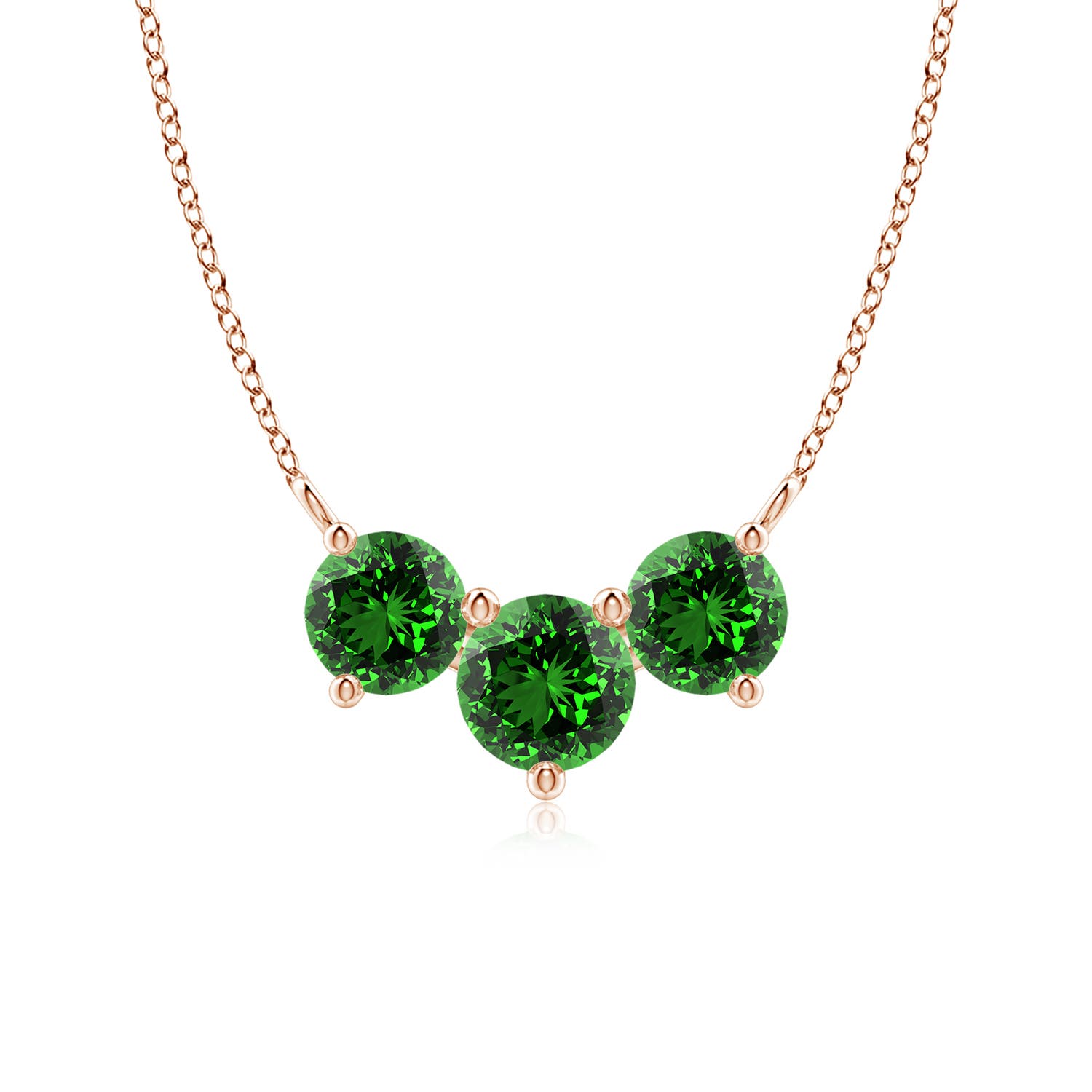 Premium - Lab-Grown Emerald / 1.65 CT / 14 KT Rose Gold