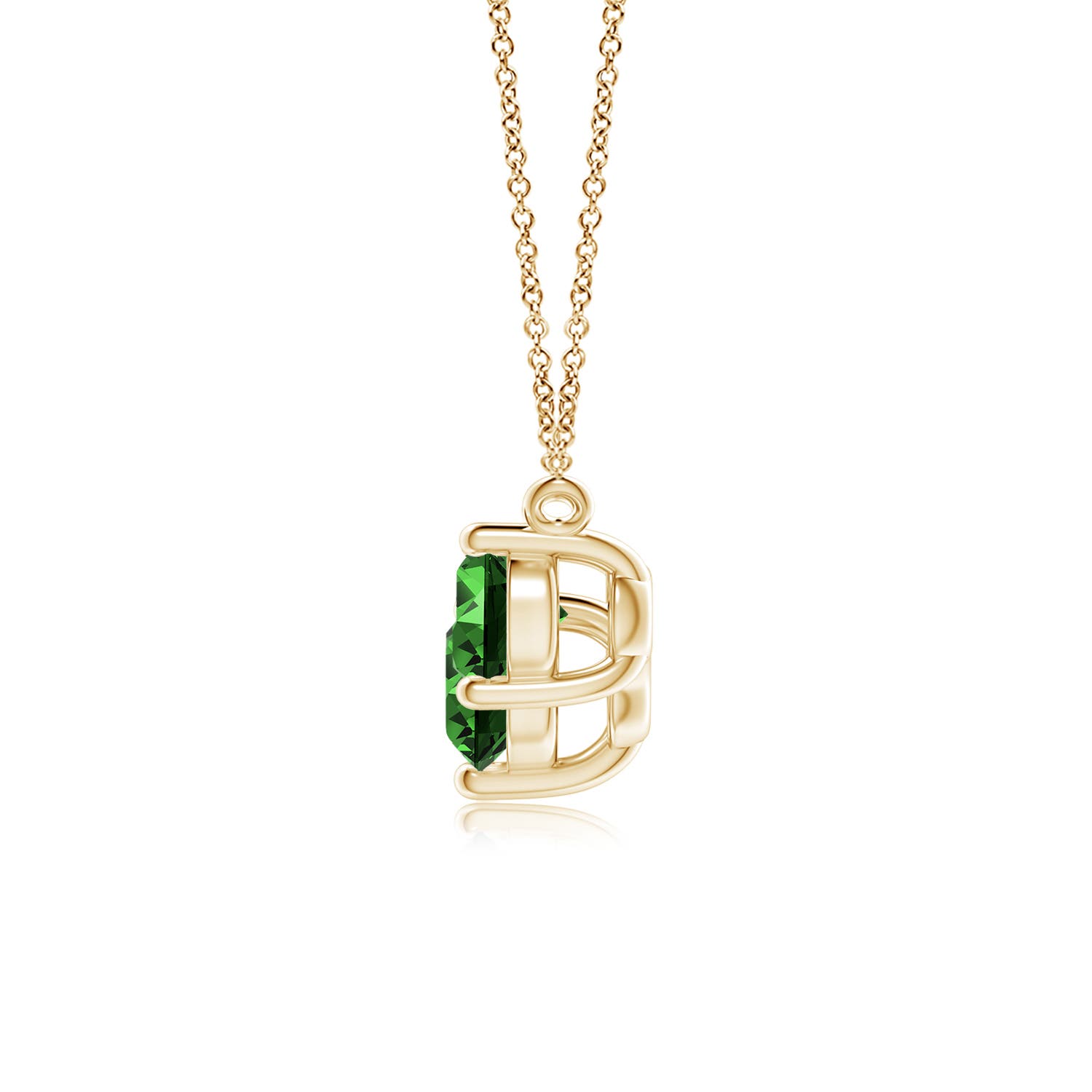 Premium - Lab-Grown Emerald / 1.65 CT / 14 KT Yellow Gold