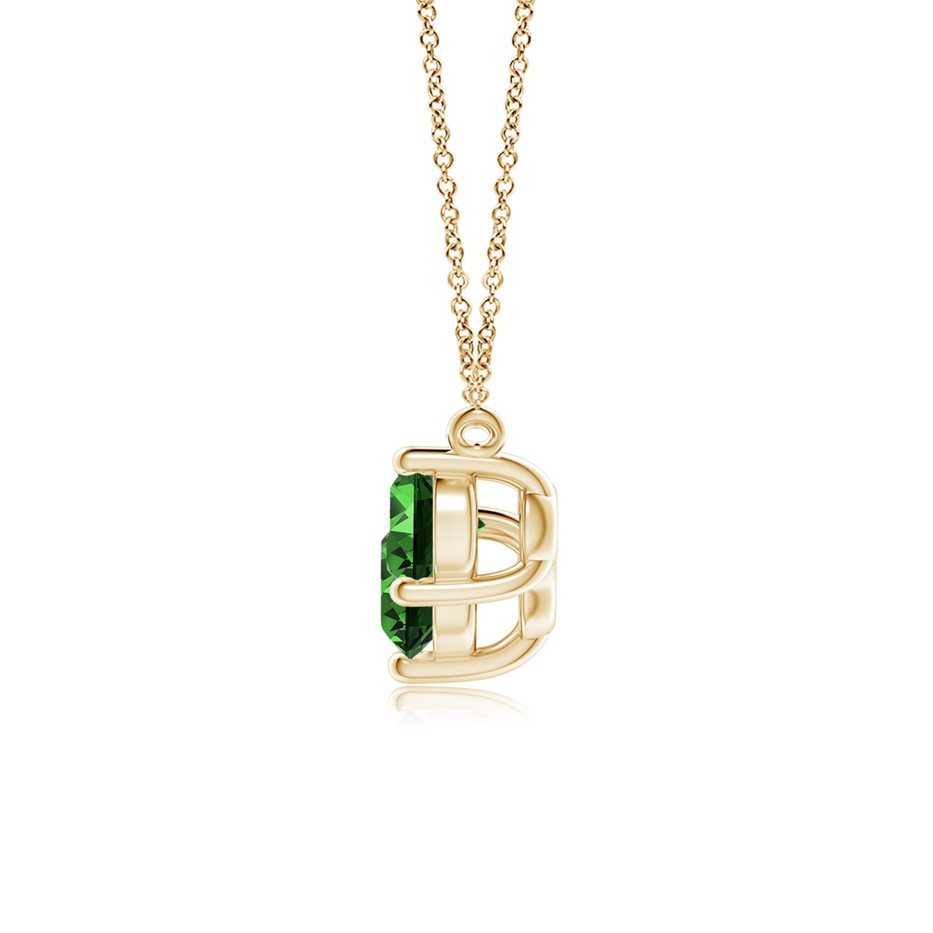 6mm Labgrown Lab-Grown Classic Trio Emerald Necklace in Yellow Gold Side 199