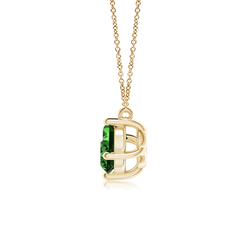 6mm Labgrown Lab-Grown Classic Trio Emerald Necklace in Yellow Gold side 199