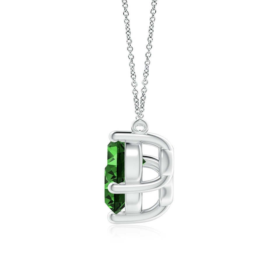 8mm Labgrown Lab-Grown Classic Trio Emerald Necklace in White Gold side 199