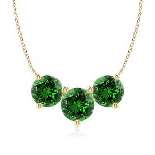 Round Lab-Grown Lab Grown Emerald