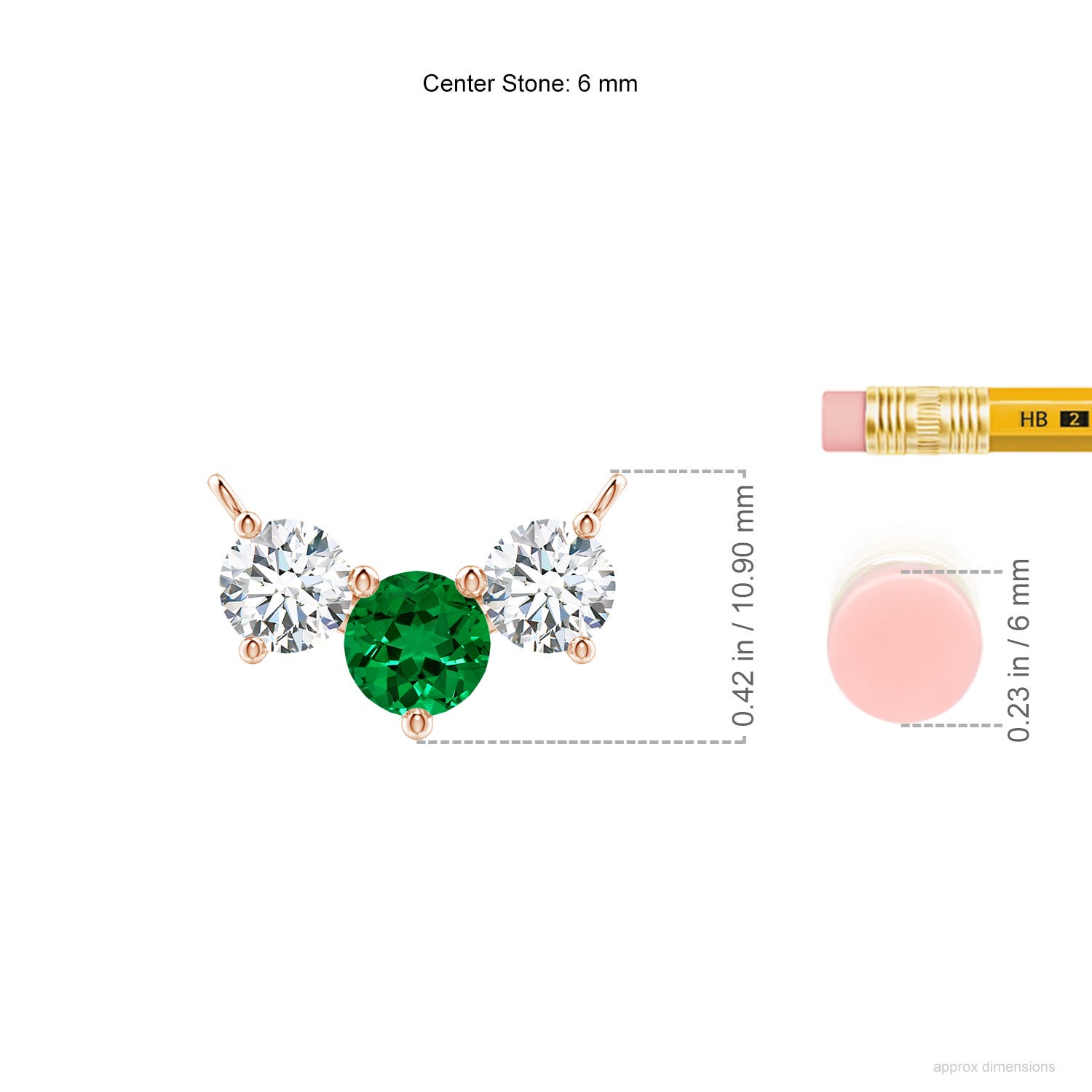 Premium - Lab-Grown Emerald / 1.69 CT / 14 KT Rose Gold