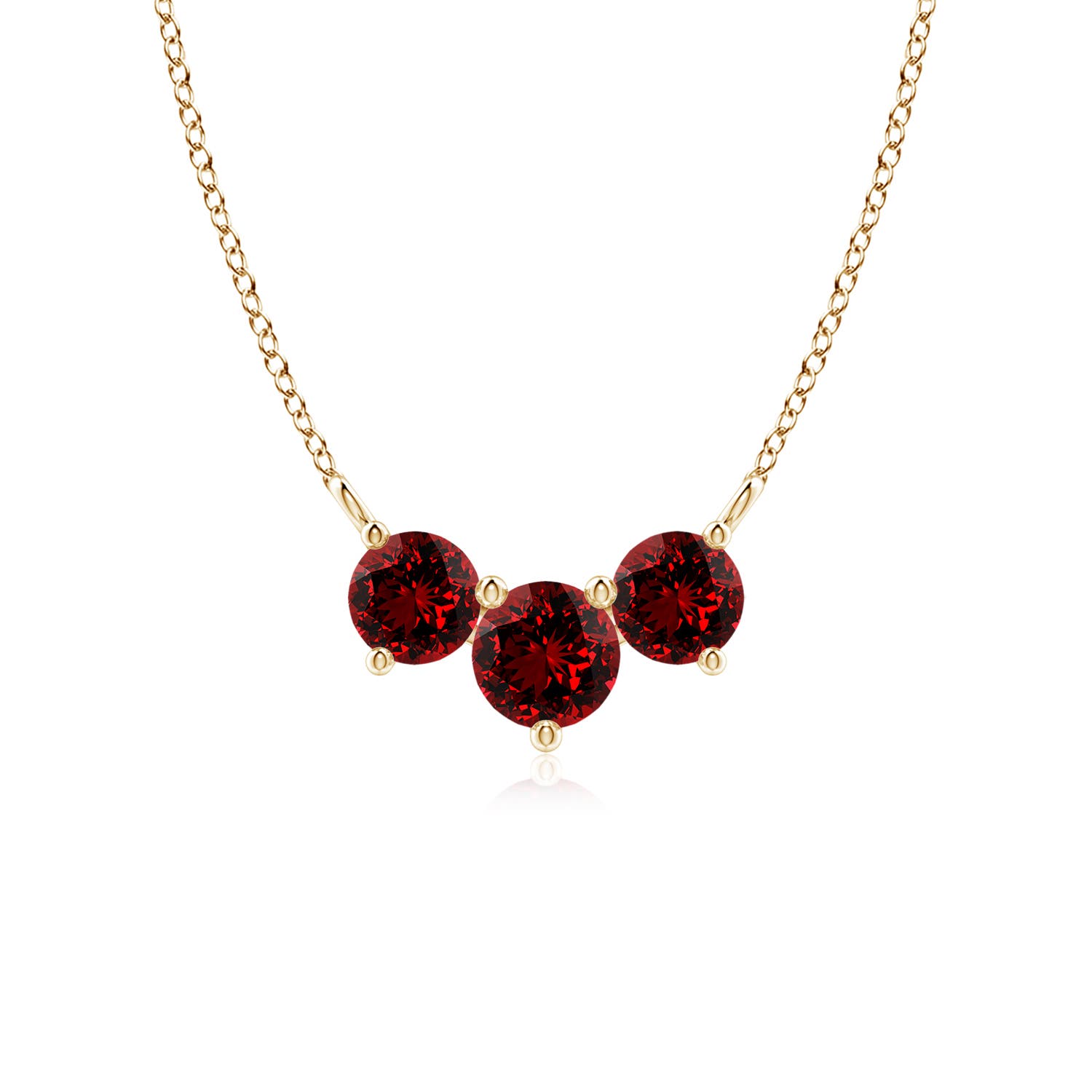 Premium - Lab-Grown Ruby / 1.28 CT / 14 KT Yellow Gold