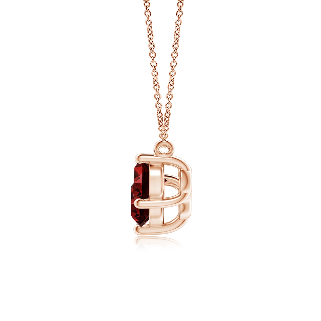 6mm Labgrown Lab-Grown Classic Trio Ruby Necklace in Rose Gold - side 199