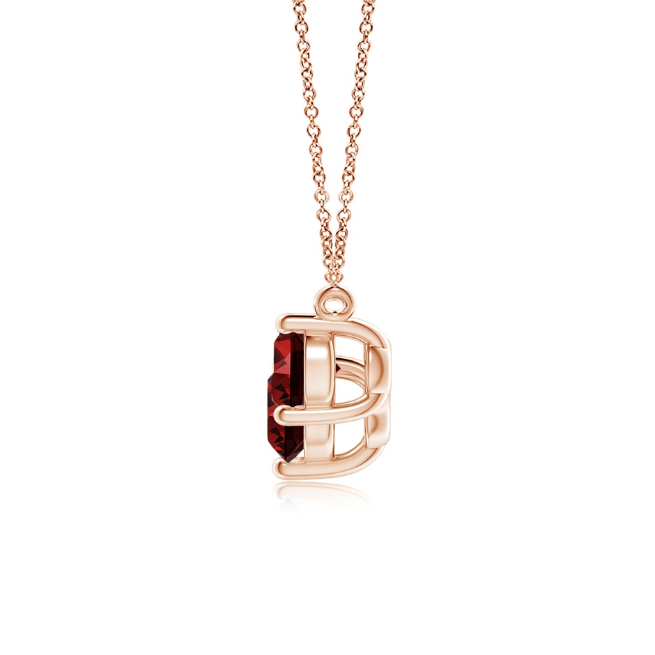 6mm Labgrown Lab-Grown Classic Trio Ruby Necklace in Rose Gold side 199