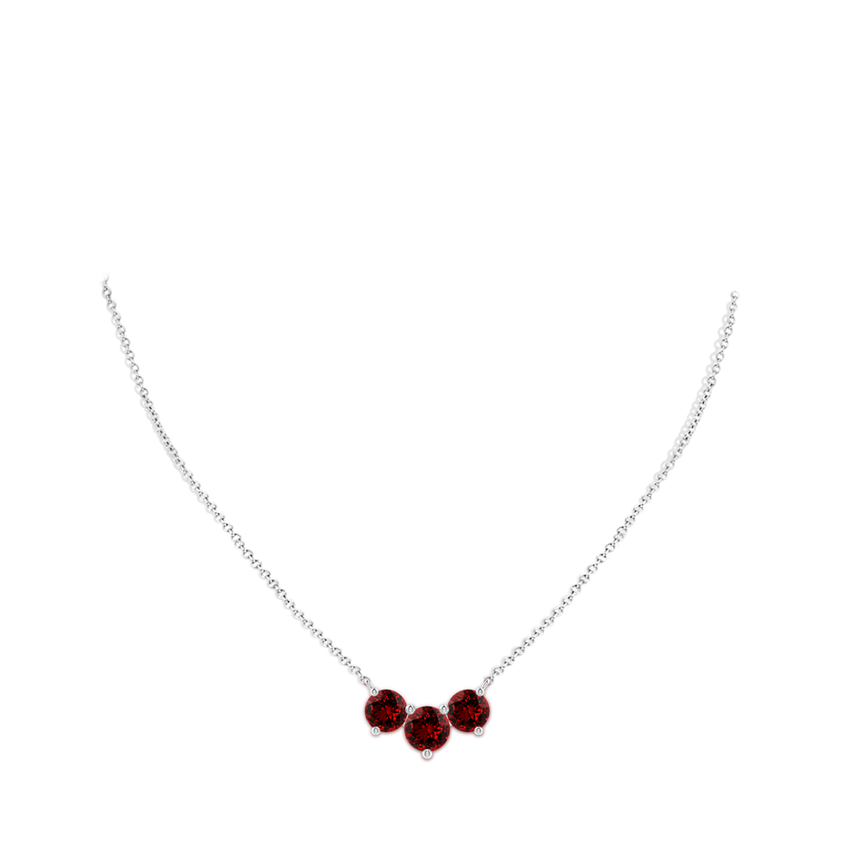 8mm Labgrown Lab-Grown Classic Trio Ruby Necklace in P950 Platinum pen
