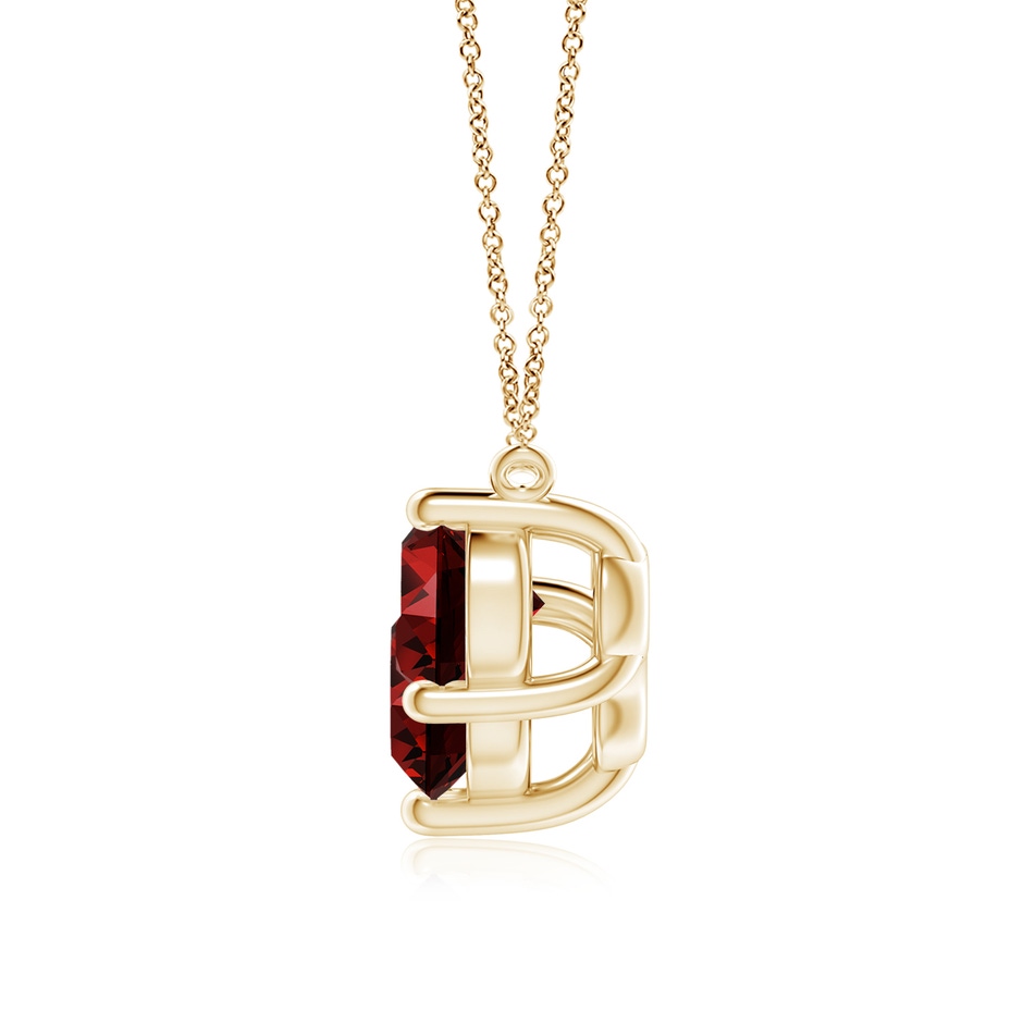 8mm Labgrown Lab-Grown Classic Trio Ruby Necklace in Yellow Gold side 199