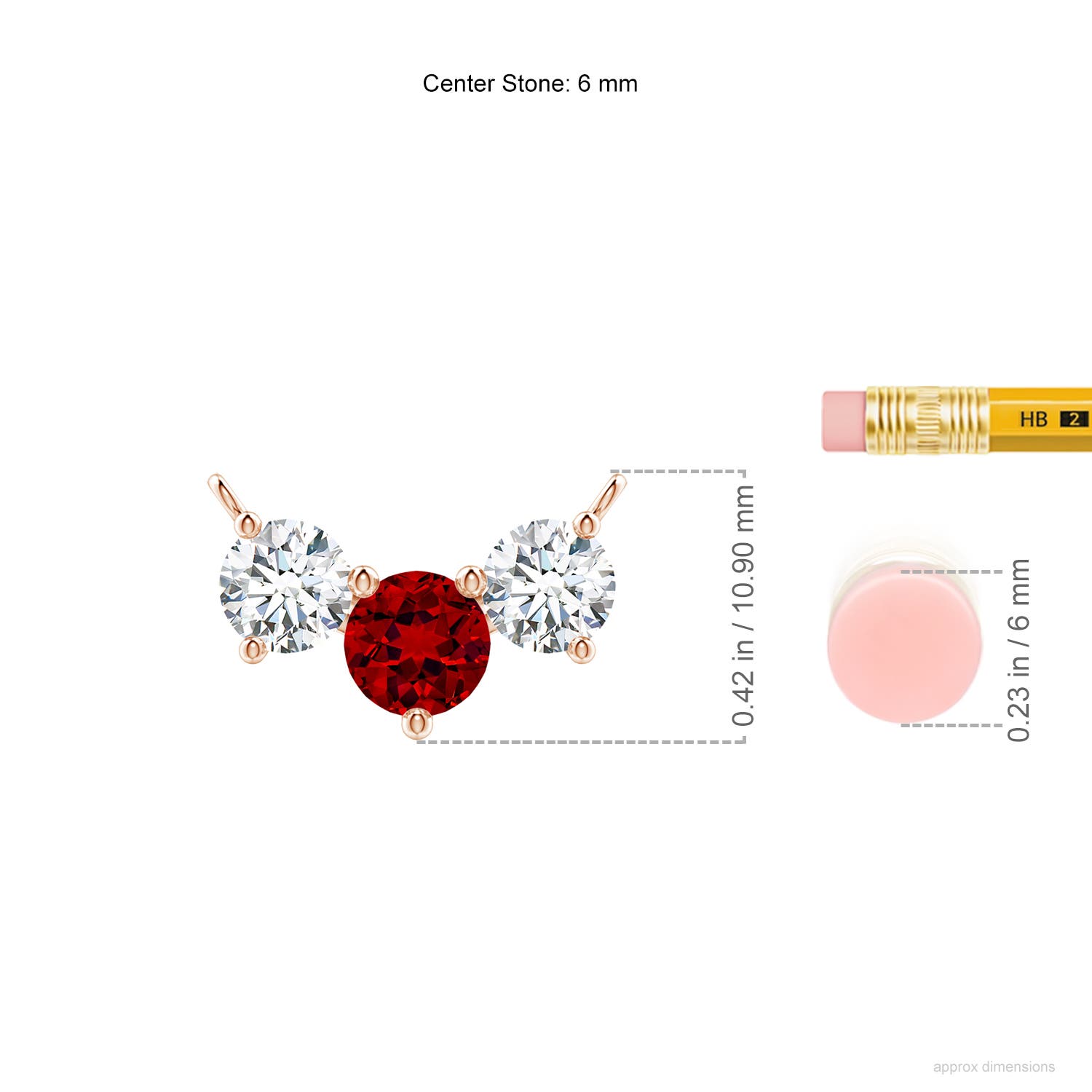 Premium - Lab-Grown Ruby / 1.94 CT / 14 KT Rose Gold