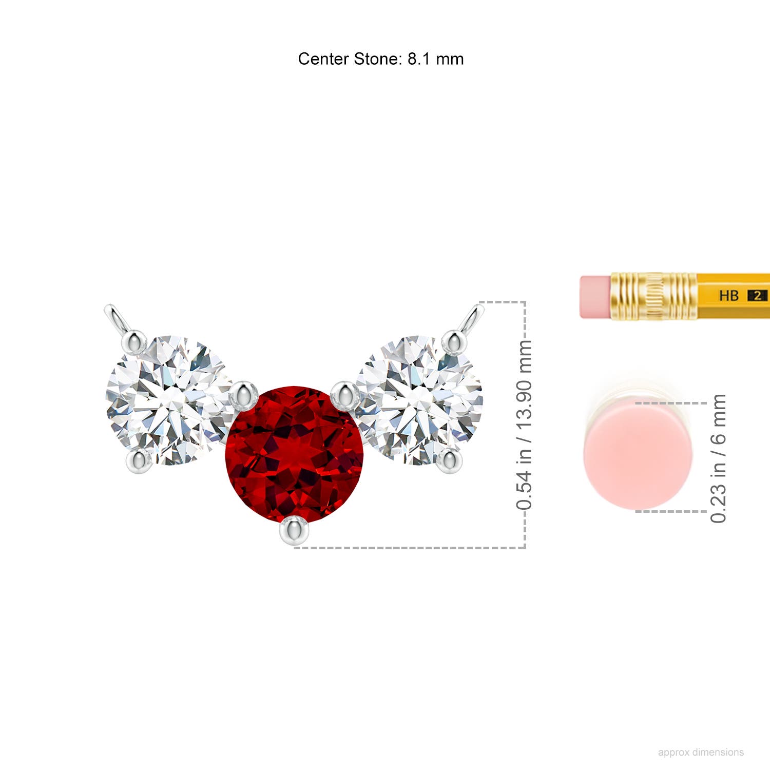 Premium - Lab-Grown Ruby / 4.6 CT / 14 KT White Gold