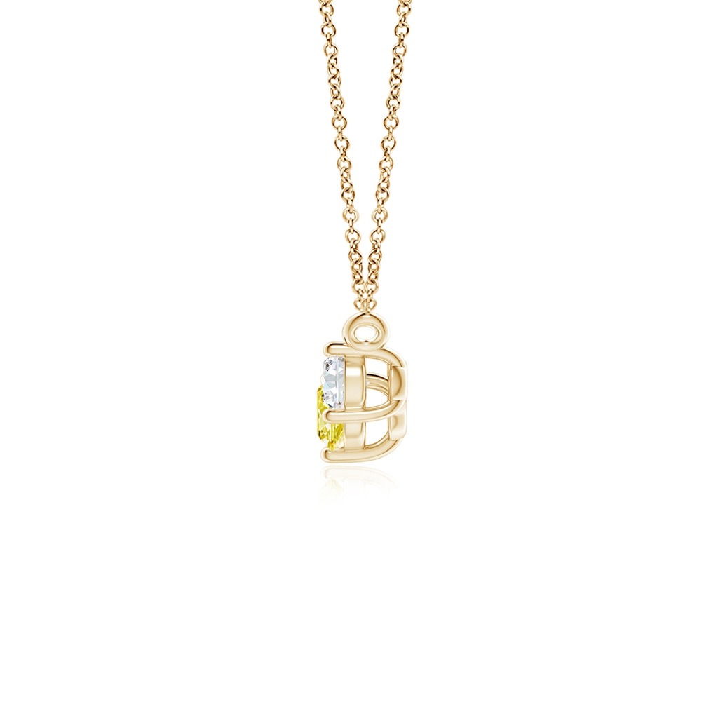 4mm Labgrown Classic Lab-Grown Fancy Intense Yellow and White Diamond Necklace in Yellow Gold - side 199