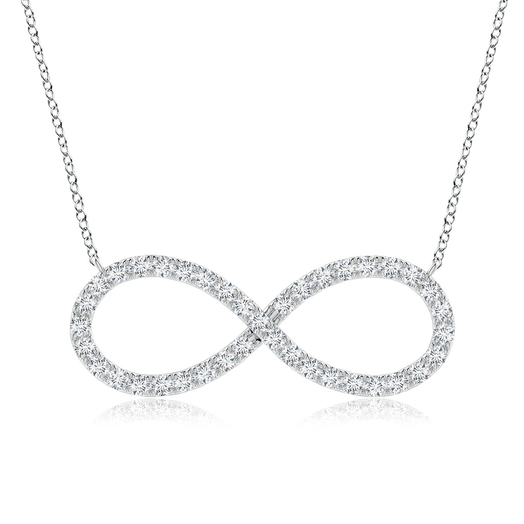 1.8mm FGVS Lab-Grown Diamond Infinity Pendant Necklace in P950 Platinum