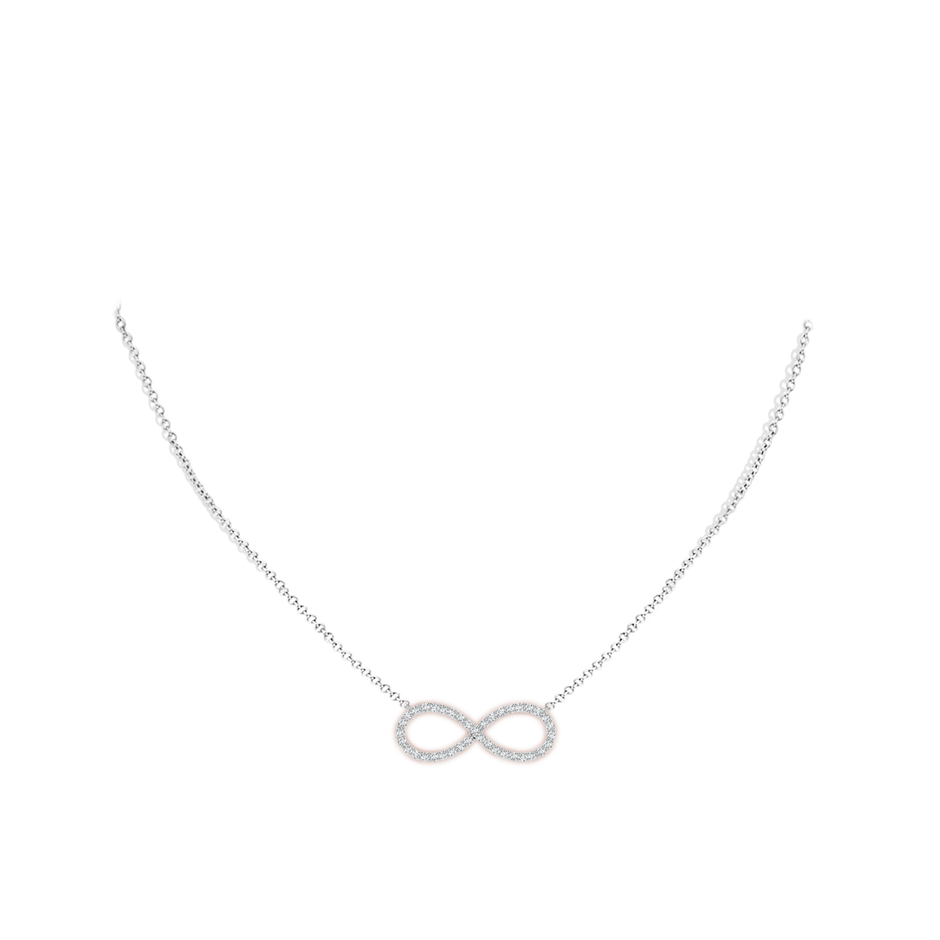 1.8mm FGVS Lab-Grown Diamond Infinity Pendant Necklace in P950 Platinum pen