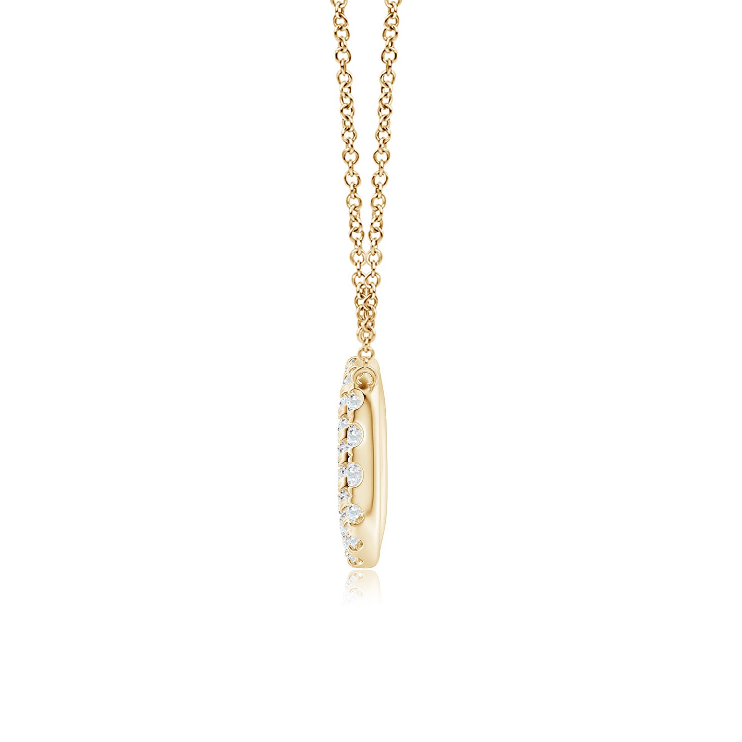 2.1mm FGVS Lab-Grown Diamond Infinity Pendant Necklace in 18K Yellow Gold