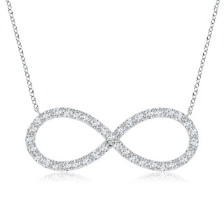 2.1mm FGVS Lab-Grown Diamond Infinity Pendant Necklace in P950 Platinum
