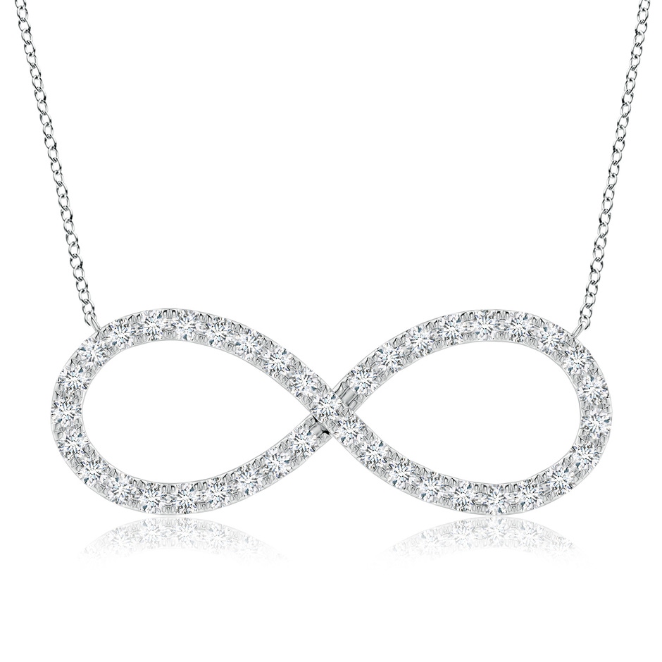 2.3mm FGVS Lab-Grown Diamond Infinity Pendant Necklace in P950 Platinum 