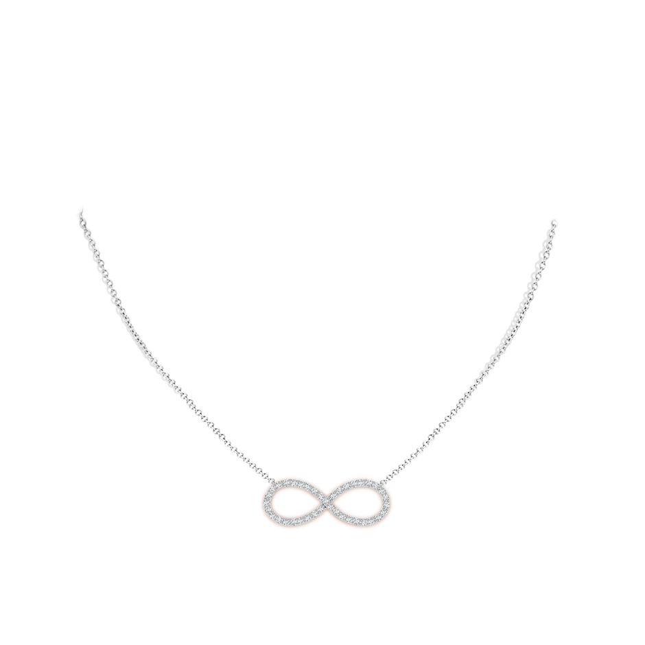 2.3mm FGVS Lab-Grown Diamond Infinity Pendant Necklace in P950 Platinum pen