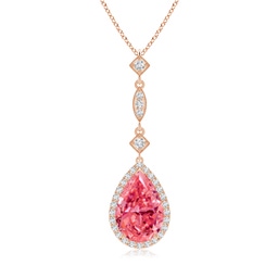 Dangle Rose Gold Lab Grown Pink Diamond Necklaces and Pendants
