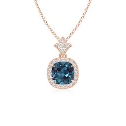 Halo Lab Grown Alexandrite Halo Necklaces & Pendants