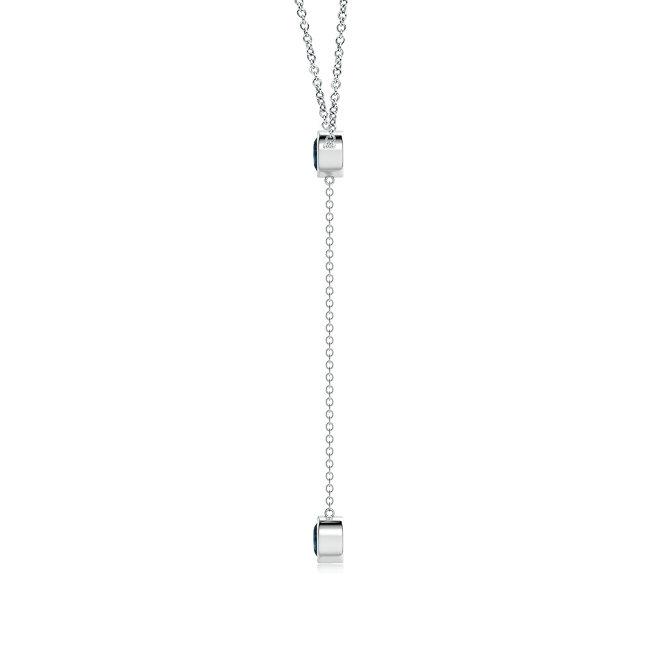 5mm Labgrown Bezel-Set Round Lab-Grown Alexandrite Lariat Style Necklace in P950 Platinum side 199