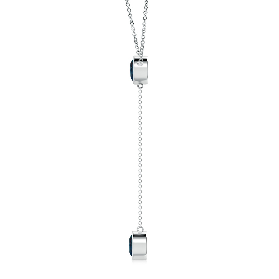 7mm Labgrown Bezel-Set Round Lab-Grown Alexandrite Lariat Style Necklace in White Gold side 199