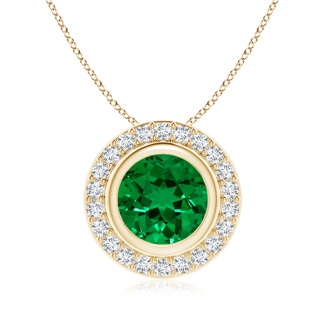 Round Lab-Grown Lab Grown Emerald