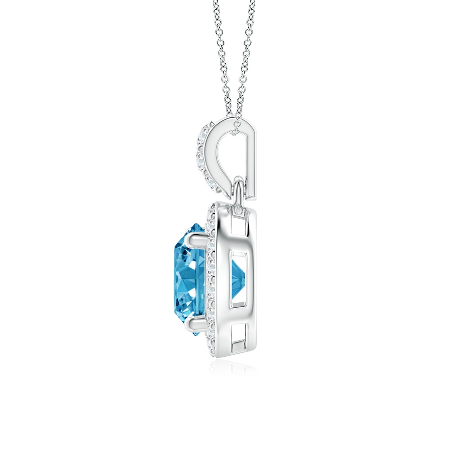 6mm Labgrown Round Lab-Grown Fancy Intense Blue Diamond Dangle Pendant with Halo in White Gold side 199