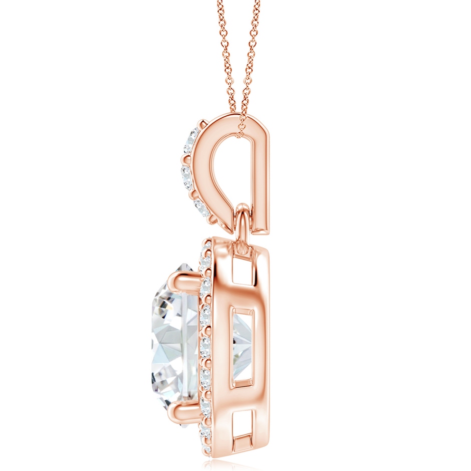 10.1mm FGVS Lab-Grown Round Diamond Dangle Pendant with Halo in 18K Rose Gold side 199
